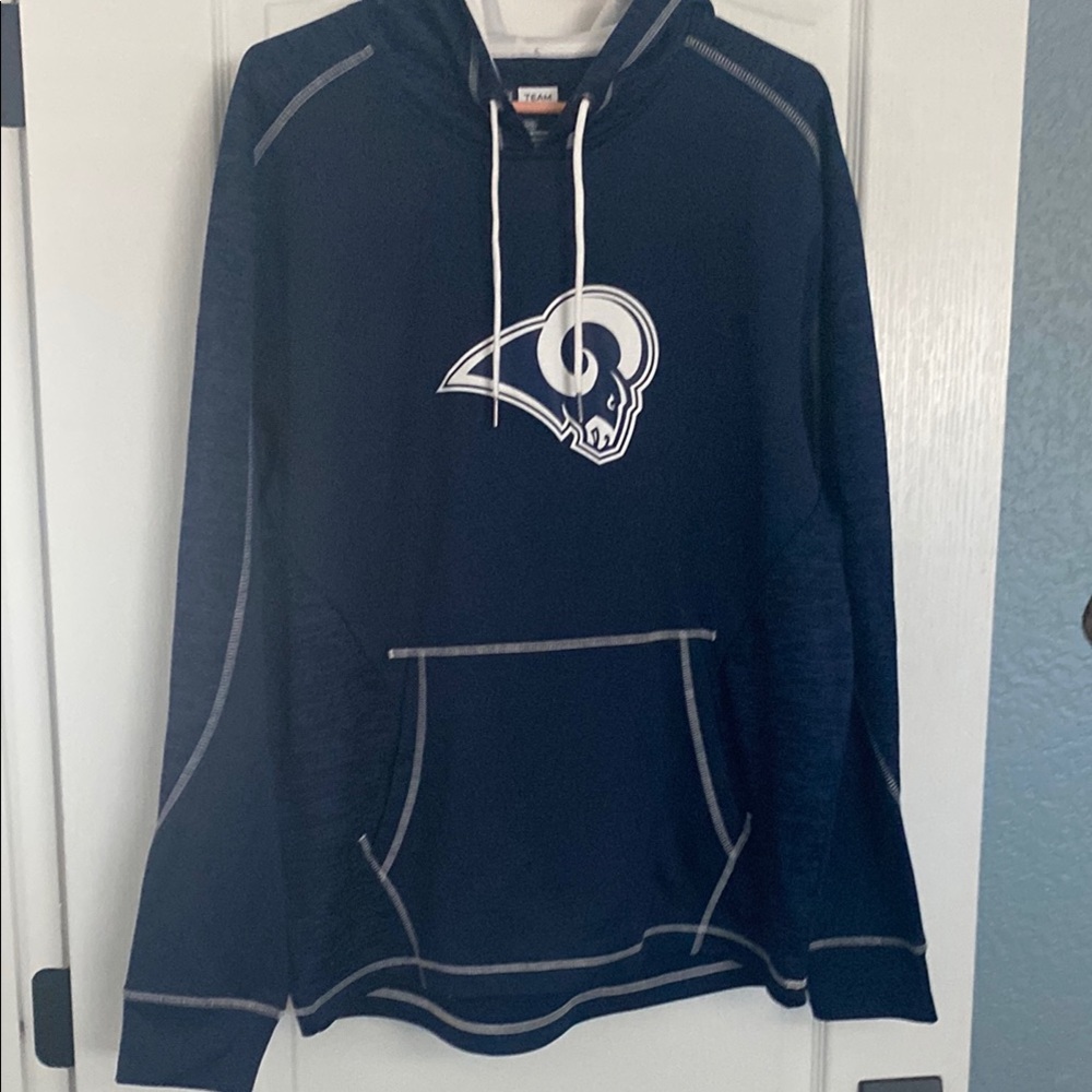 NFL Blue Sweatshirt Hoodie with Rams Logo